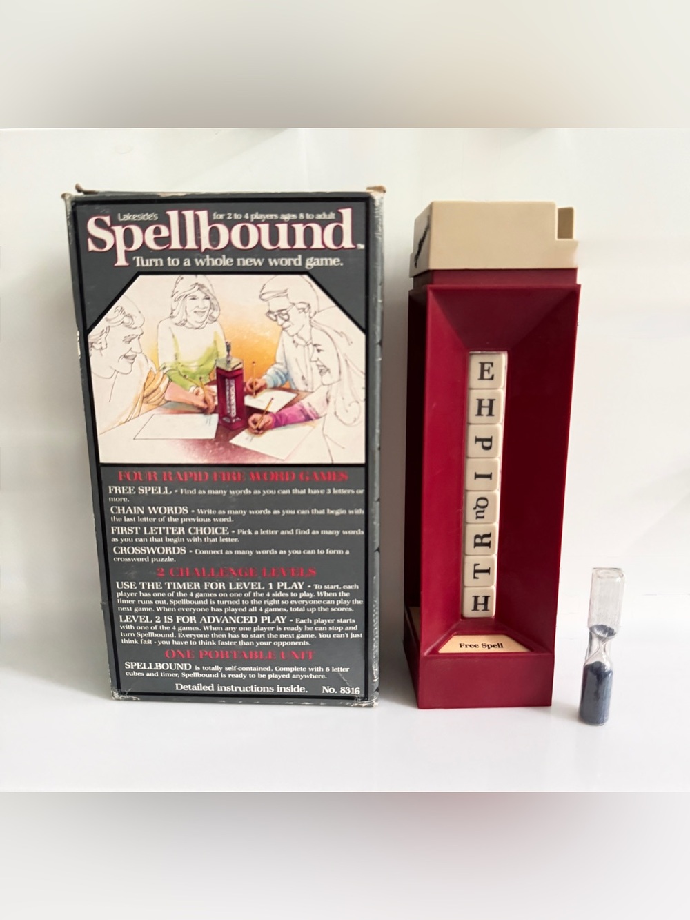 Vintage 1981 Lakeside Spellbound Word Game Complete 80s Board Game⁠